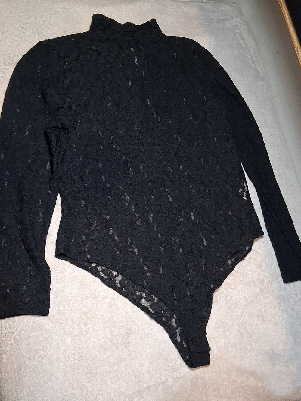 Primark Black Lace Long Sleeve Bodysuit